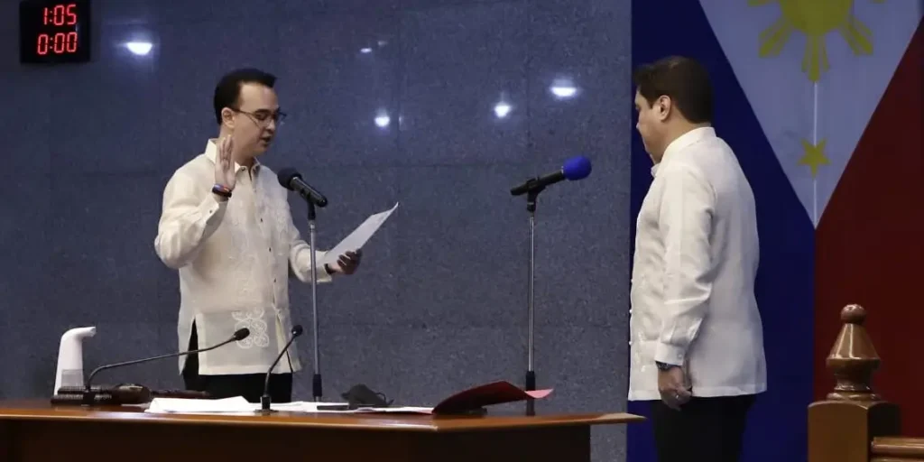 Cayetano takes oath as CA minority leader