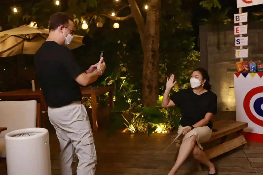 Former House Speaker Alan Peter Cayetano and Taguig 2nd District Rep. Lani Cayetano during the Sampung Libong Pag-asa program on Wednesday, September 1, 2021.